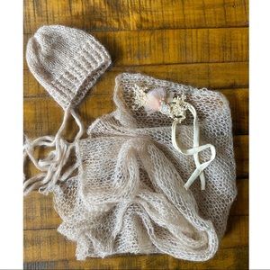 Cute mohair newborn photography outfit 2
